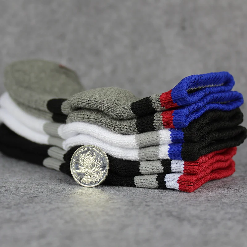 3 пар/лот Для мужчин толстые Полотенца подошвой спортивные нескользящих носочков