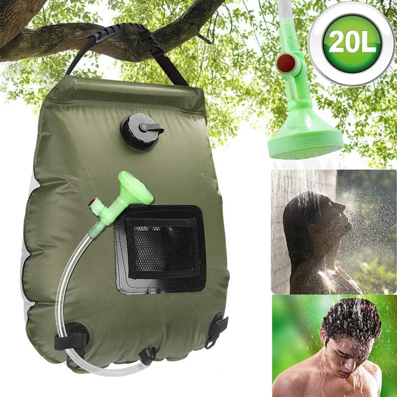 

Мешки для воды для улицы душа кемпинга душа пешего туризма на солнечной батарее кемпинга альпинизма гидратации шланг переключаемая душева...