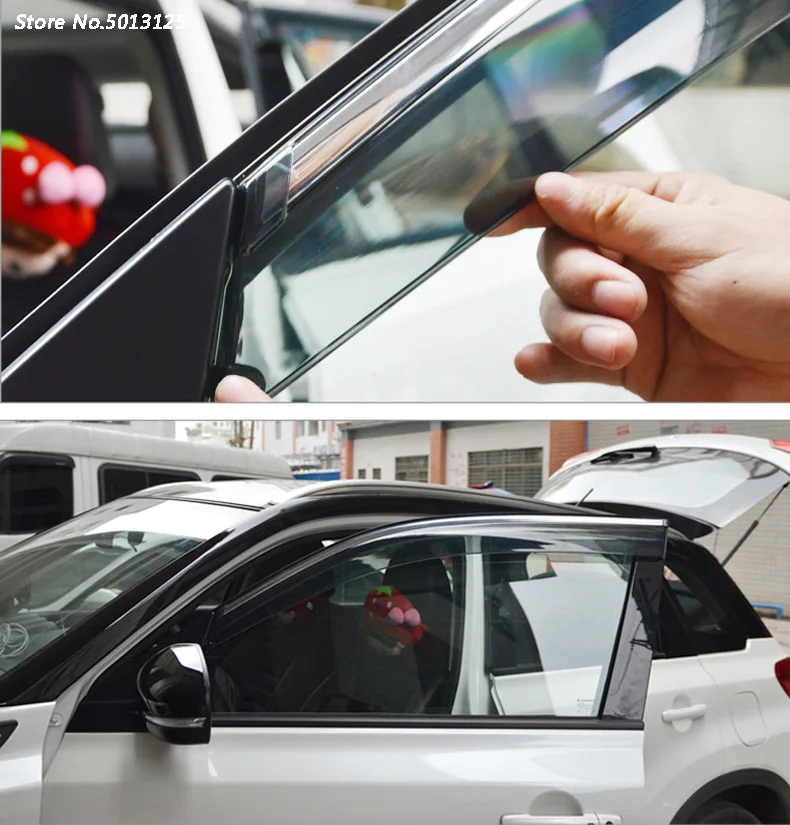 Козырек авто дверь Дождь Защита от солнца боковая крышка окна отделка авто аксессуары для Suzuki Vitara