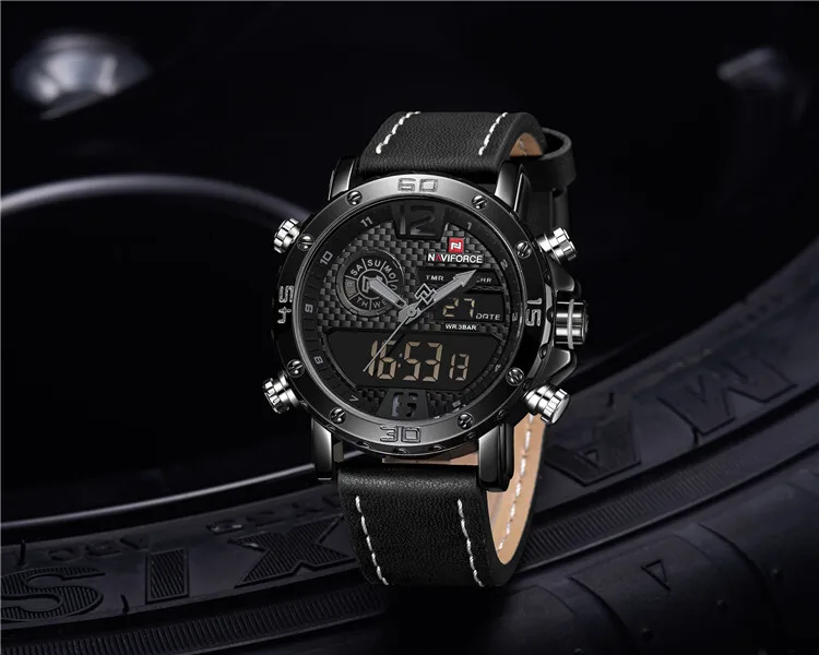 Часы мужские стильные подарочная коробка черные | Наручные часы