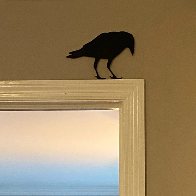 

1Pcs Wall Decor Bird Silhouettes Decoration Acrylic Window Decoration Creative Crow Shape Decorative Animals Board Window Decal