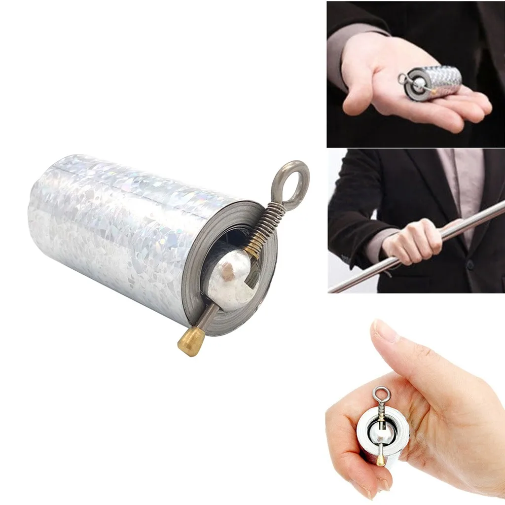 

1pc Stainless Steel Silver Staff Portable Martial Artsnew High Quality Pocket Outdoor Sport Performance Prop Metal Magic Staff#2