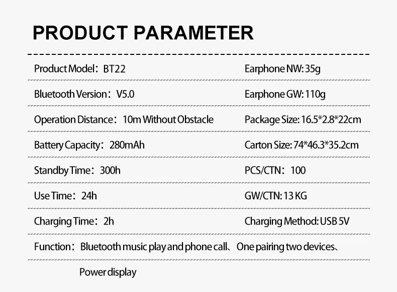 Беспроводные наушники Bluetooth V5.0, 6D, объемный звук, крючок/вкладыши, спортивные водонепроницаемые наушники, 250 мАч, гарнитура с микрофоном для всех телефонов