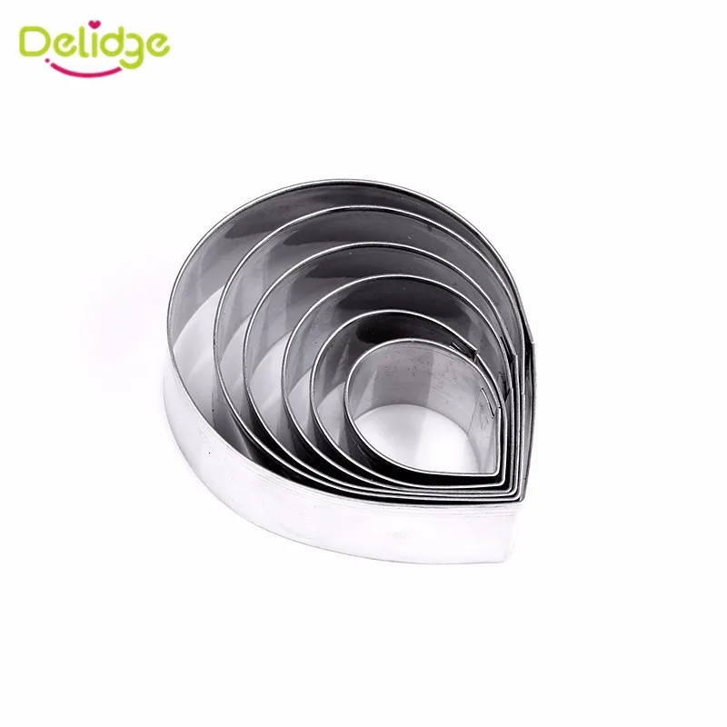 Delidge 6 шт./компл. Нержавеющая сталь розы формочки для печенья Кухня пресс-формы для выпечки Форма для свадебного торта украшения инструмент