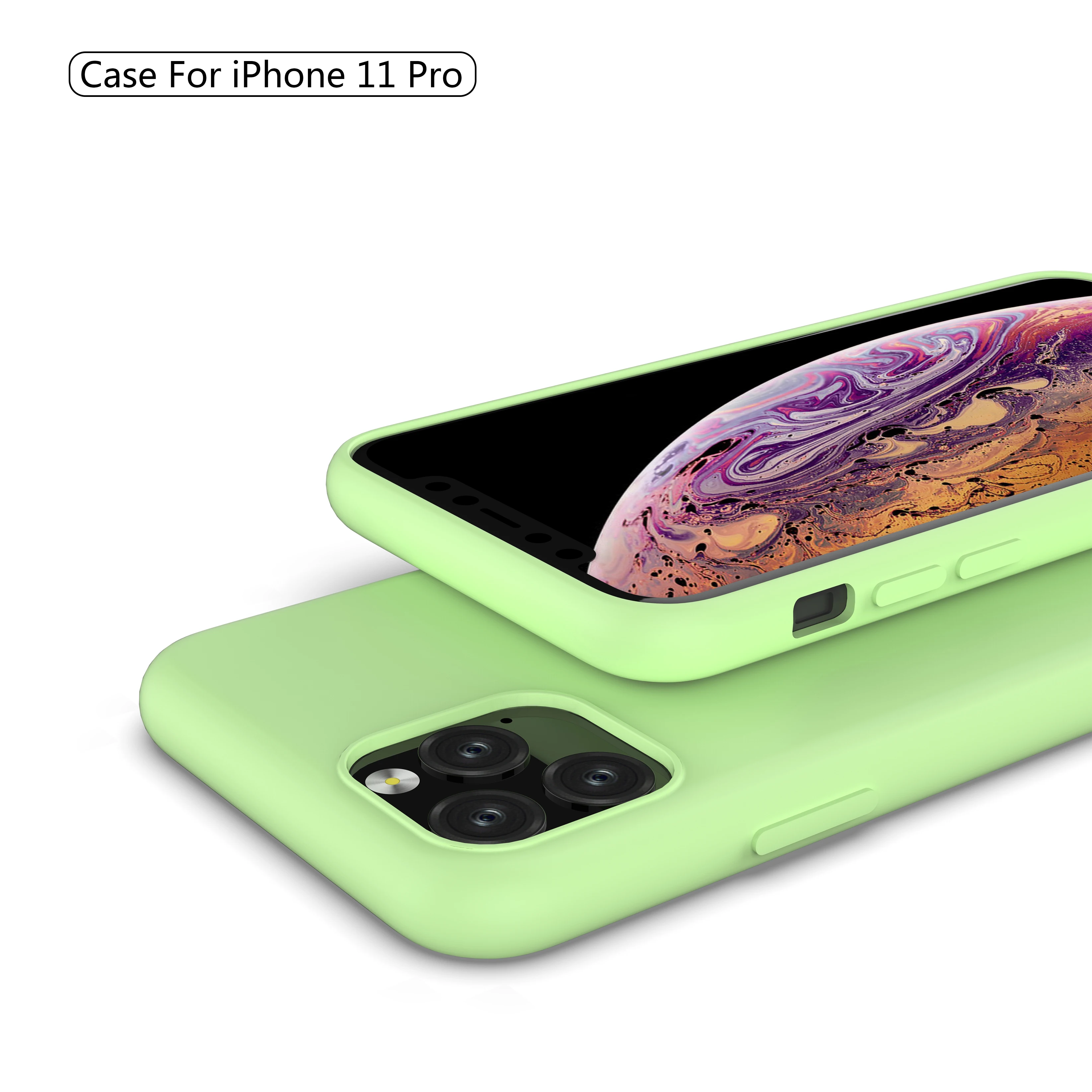 DATALAND liquid silicone phone case for iPhone11 MAX Pro 6 6S 7 8 Plus X XR XS Max smart soft silicon cases back cover Shell |