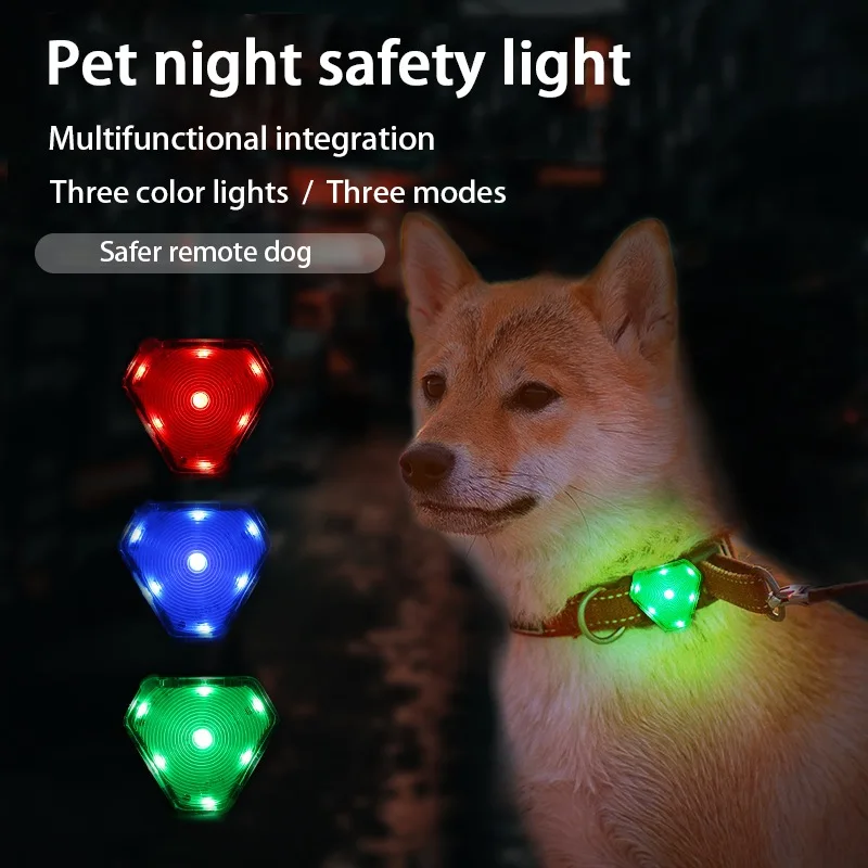 

Dog Collar Glowing Pendant LED Flash Lights Pet Leads Accessories Glowing Bright Night Safety Necklace Dog Collar Pet Supplies