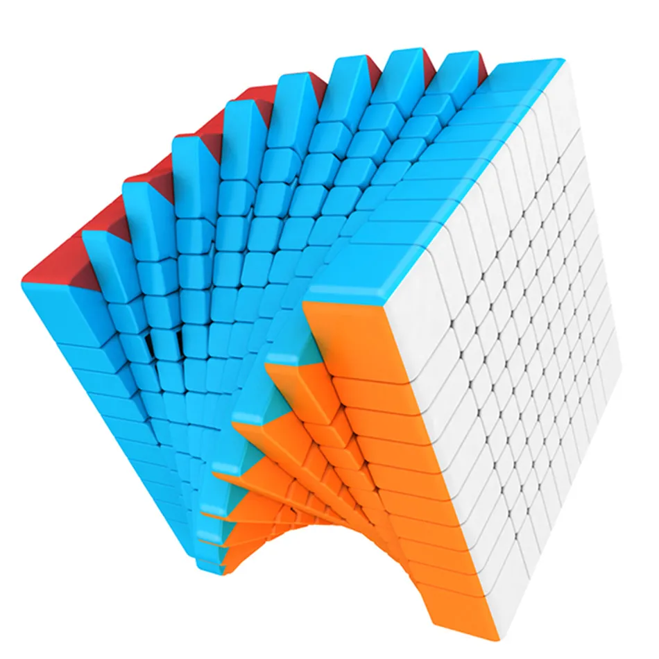 10x10 Moyu MoFang JiaoShi Meilong Cube MEILONG без наклеек 10x10x10 Кубинг Профессиональный куб Speed Рубика