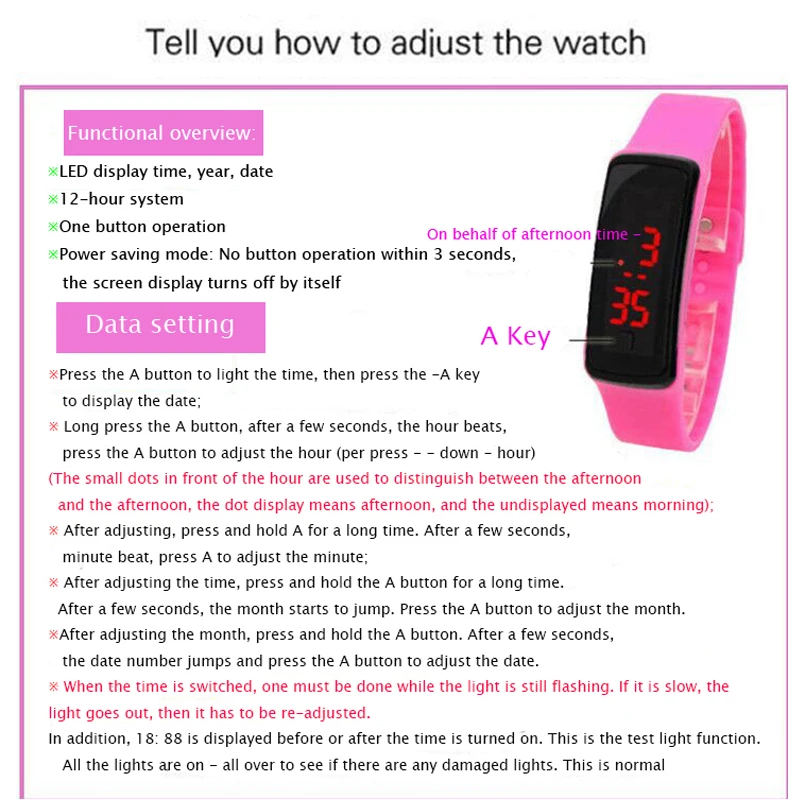 Детские часы светодиодные спортивные женские силиконовые электронные цифровые