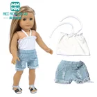 Одежда для куклы подходит 45 см, одежда для американской куклы, модный топ, джинсовые шорты, подарок для девочки