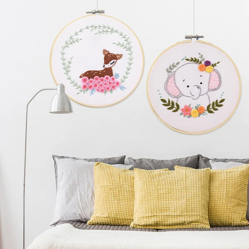 

European-style Flowers DIY Embroidery Ribbon Set Beginners With Embroidery Shed Sewing Kit Cross-stitch Crafts Hand-stitched Dec