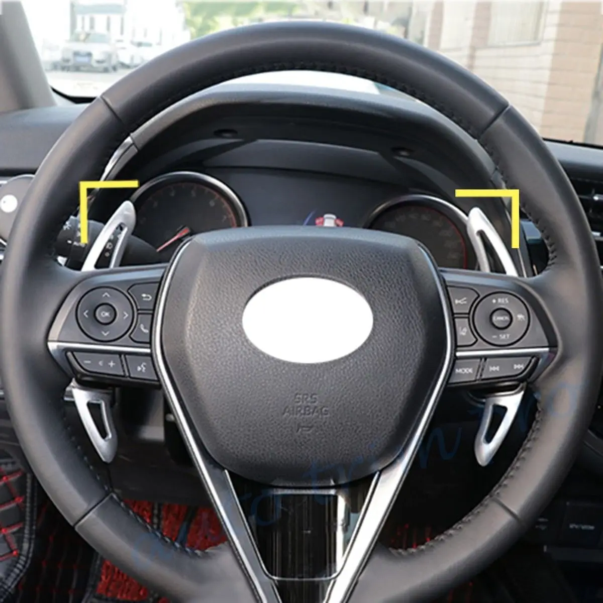 Серебристый автомобильный DSG рычаг переключения передач на руль удлинитель