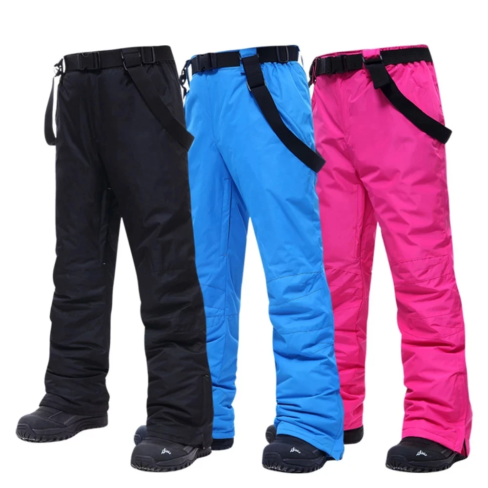 Ski Pants Men And Women Outdoor High Quality Windproof Waterproof Warm Couple Snow Trousers Winter Ski Snowboard Pants Brand