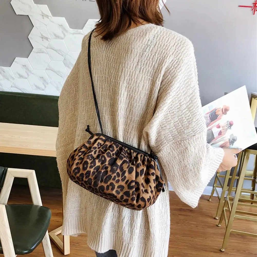 Женская модная плиссированная сумка мессенджер в форме облака на плечо женская