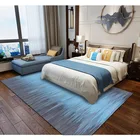 Модный Европейский и американский современный градиентный Синий Серый ковер для спальни гостиной кухни на заказ