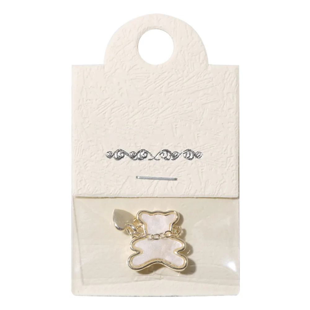 

1 Pcs Luxury 3D Nail Rhinestones DIY Nail Art Decorations Nail Chain Love Heart Pendant Bear Nail Decal Charms Accessories