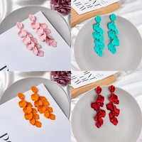 yaologe 2021 trend colorful flower acrylic drop earrings for women party gift fashion jewelry wholesale brinco pendientes mujer