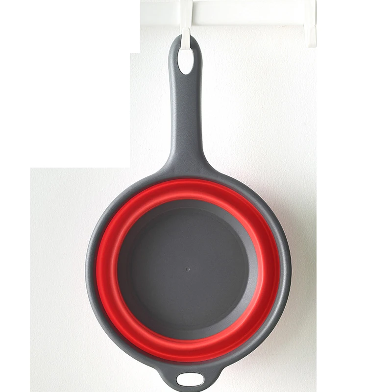 Горячая Распродажа складной силиконовый дуршлаг фрукты овощи стиральная