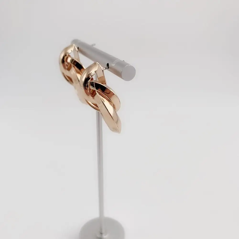 Новые золотые серьги-кольца Модная бижутерия серьги свадебные подарки Женские