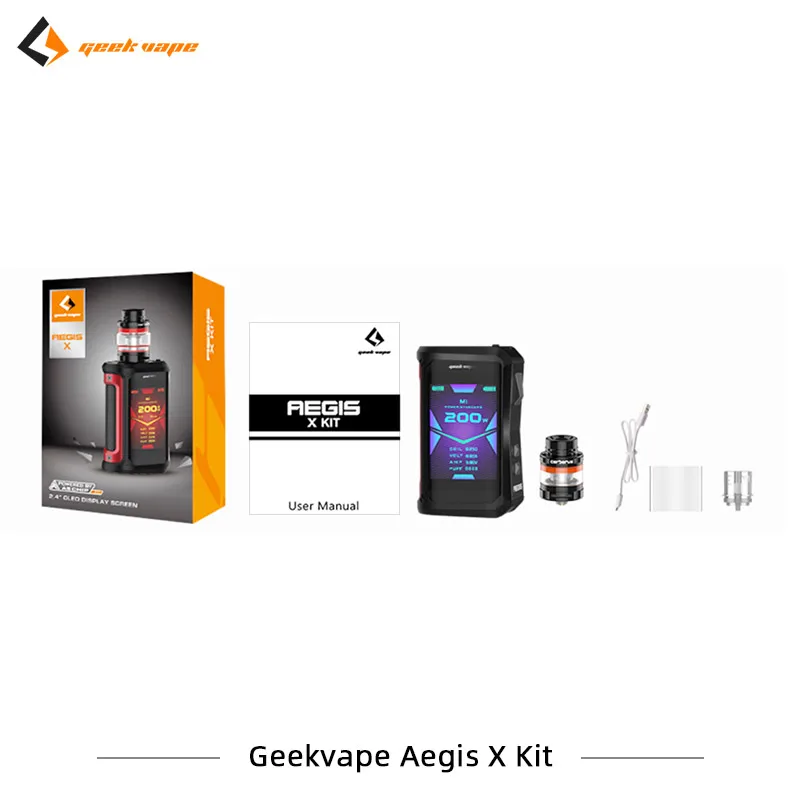 Электронная сигарета Geekvape Aegis X Kit 200 Вт обслуживаемый атомайзер Двойной