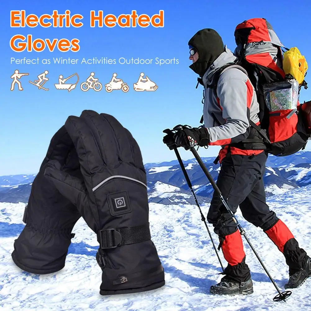 

Перчатки с электрическим подогревом унисекс, водонепроницаемые с регулируемой температурой, с литиевым аккумулятором, для катания на лыжа...