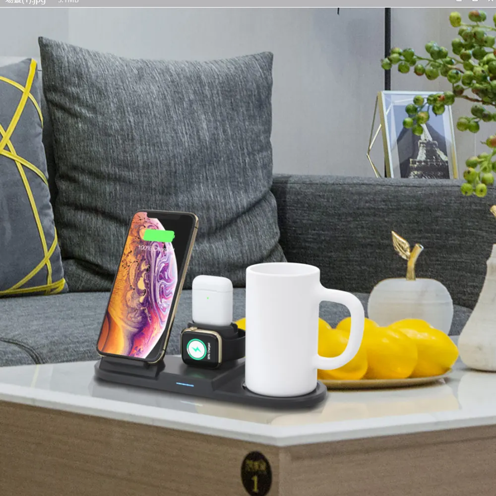 Беспроводное зарядное устройство Qi 15 Вт подставка для быстрой зарядки Apple Watch Series