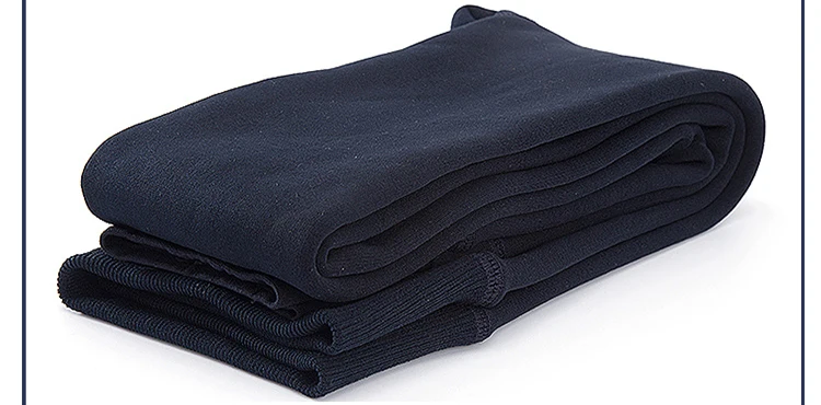 Navy blue Женские осень-зима модные Повседневное Дикий плюс толстый бархат Высокая Талия однотонные Цвет облегающие утепленные штаны, длинные леггинсы теплые шаговый леггинсы - Цвет: Navy blue