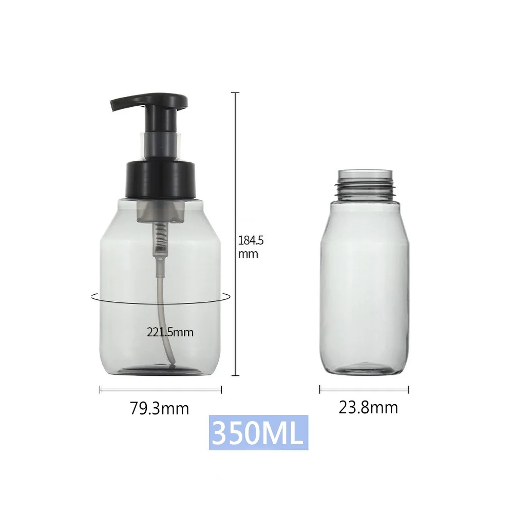 

3Pcs 350ml Soap Pump Shampoo Lotion Refillable Bottle Dispenser Shower Gel Bottle Hair Conditioner Bottles Bathroom Accessories