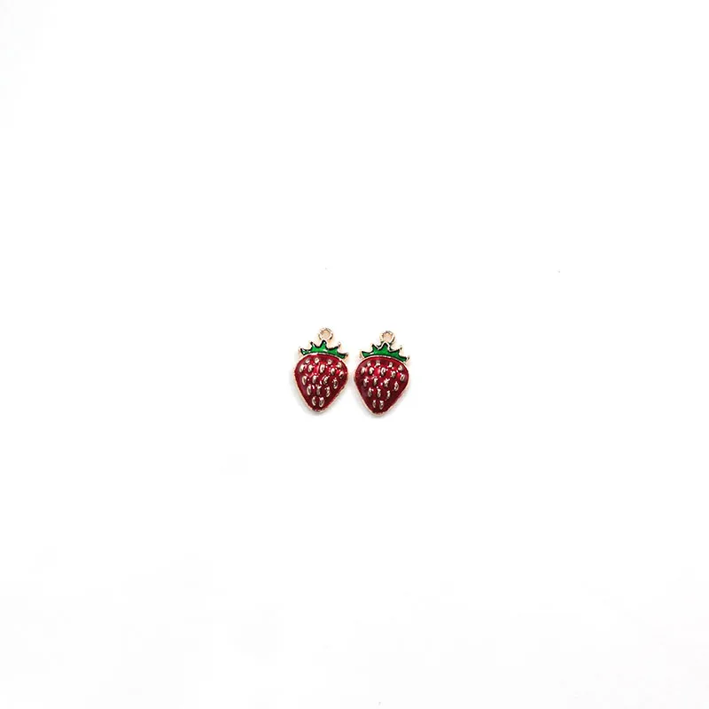 

10pcs Simple Alloy Cute Little Strawberry Charms DIY Making Necklace Earrings Bracelet Jewelry Accessories New Fashion