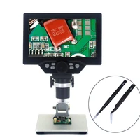 g1200 12mp 1200x digital microscope 7 inch screen for soldering electronic continuous amplification magnifier with free tweezers