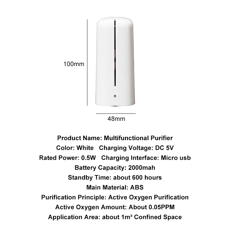 Воздухоочиститель с USB устройство для удаления запахов в холодильнике