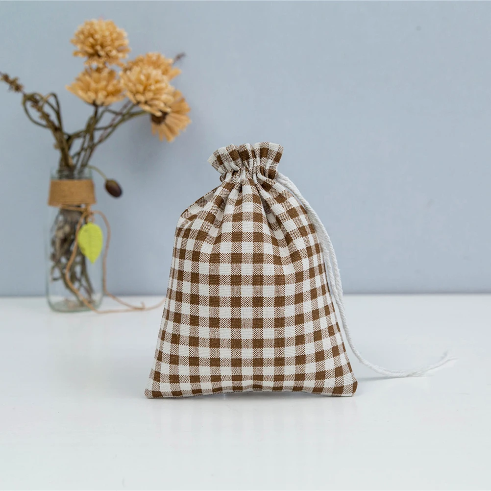 10 шт сумки на шнурке креативные полосы мягкий плед Подарочный мешок Lucky для