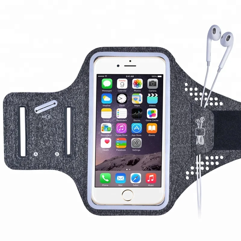 

Breathable Sweat-absorbent Sport Mobile Phone Armband For All Phones Smartphone Holder Case on Hand Running Gym Arm Band Fitness