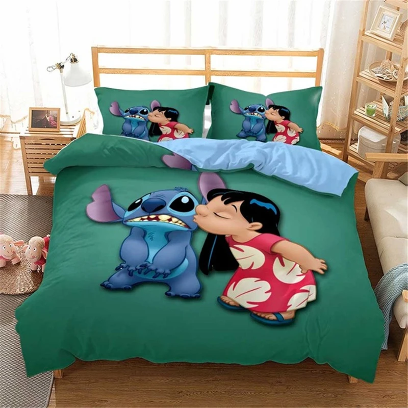 

Disney Lilo & Stitch Bedding Sets Luxury Polyester Duvet Cover Set Home Textiles Kids Children Teen Bedspread Bedroom Decor