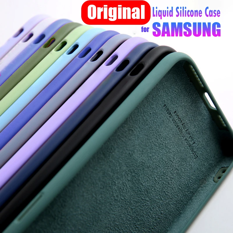 Качественный чехол из жидкого силикона для Samsung Galaxy M31S M51 M21 A51 A71 A31 A41 A11 A21S A10 A30S A50 A70