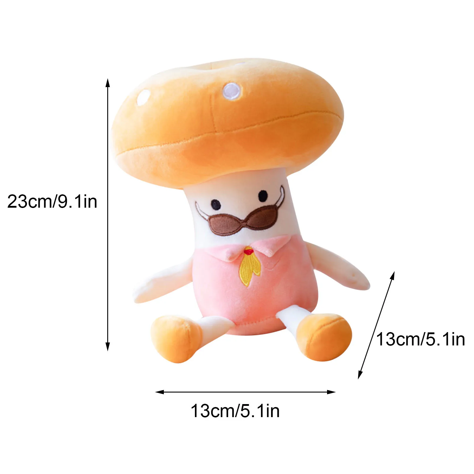 

Soft Stuffed Toy With Feather Soft And Peculiar Mushroom Head 23CM Small Doll Pillow Accompanying Children Adult Holiday Toy