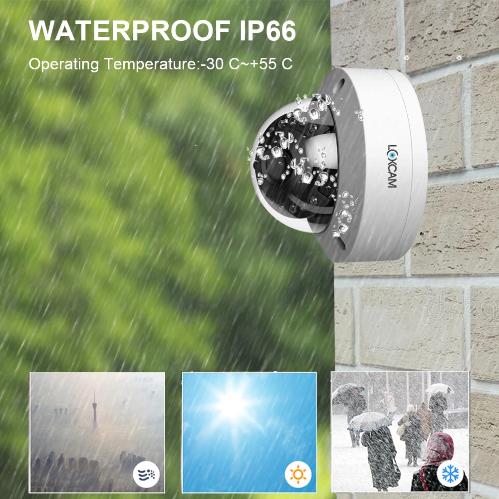 Камера видеонаблюдения LOXCAM h.265 антивандальная камера безопасности 8 каналов 4K Мп