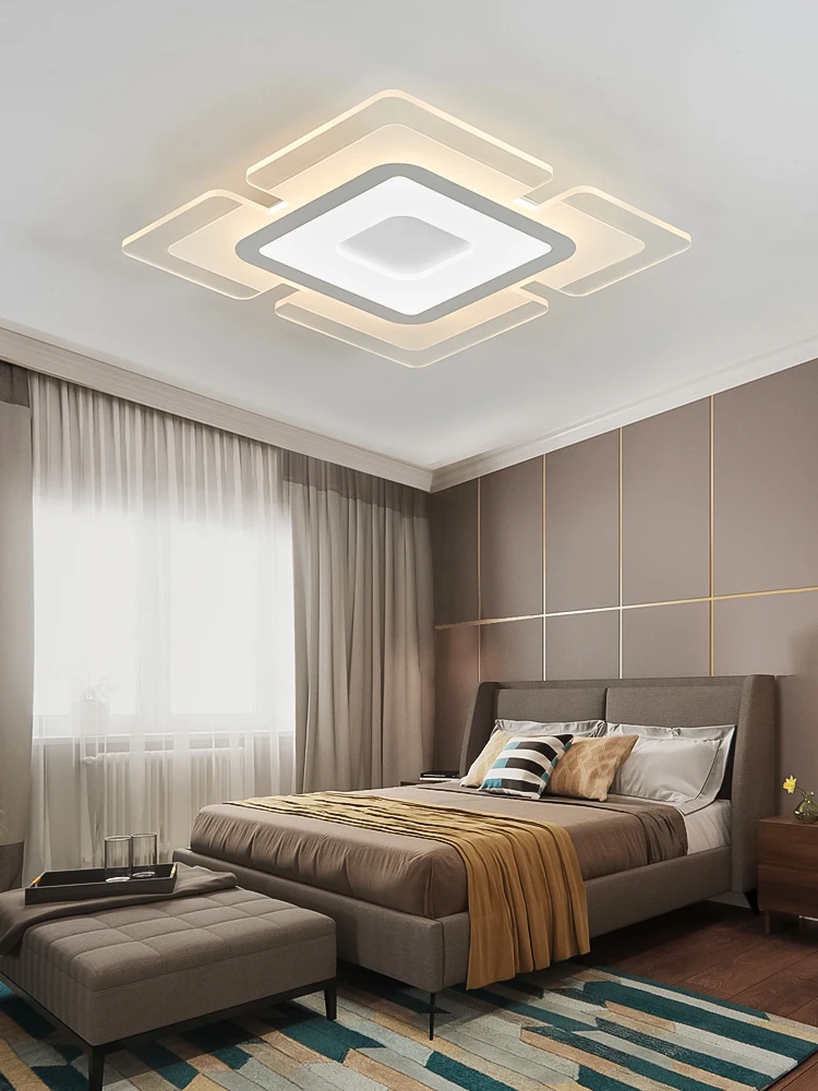 Luces de techo modernas con Control remoto, lámpara LED para sala de estar, dormitorio, sala de estudio, lámpara de techo Deco 110-220V