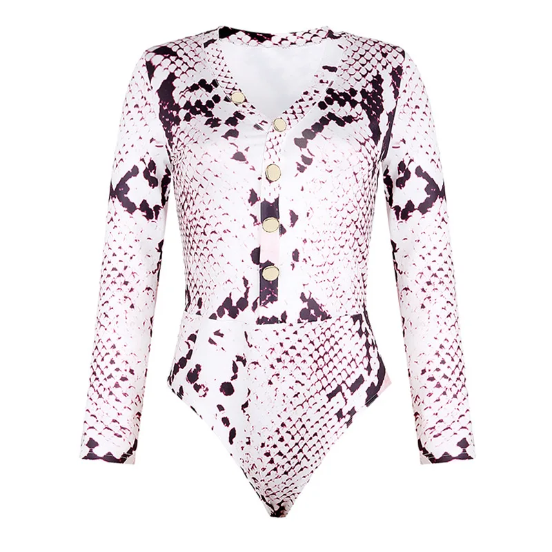 Новинка весны 2019 женские облегающие штаны на пуговицах с принтом питона