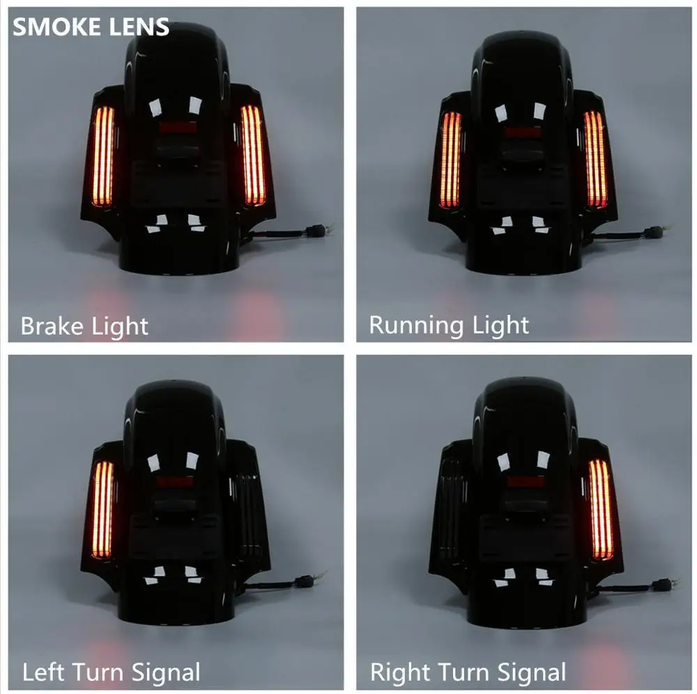 Удлиненная подседельная сумка для мотоцикла заднее крыло 5 дюймов Harley Touring Street Glide