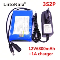 hk liitokala high quality dc 12v 6800mah 18650 li ion rechargeable battery pack charging power bank for gps car camera
