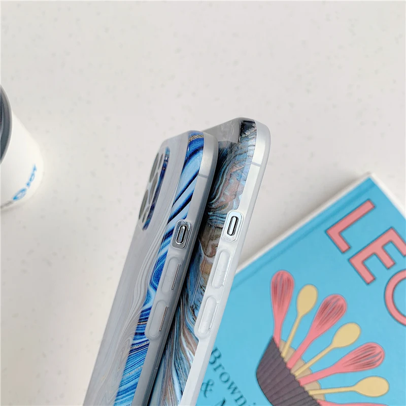 

12 Pro Max Vintage Marble Phone Case For iPhone 11 Pro Max 7 8 Plus XS Max 12 Mini X XR SE 2020 11 Camera Protection Back Cover