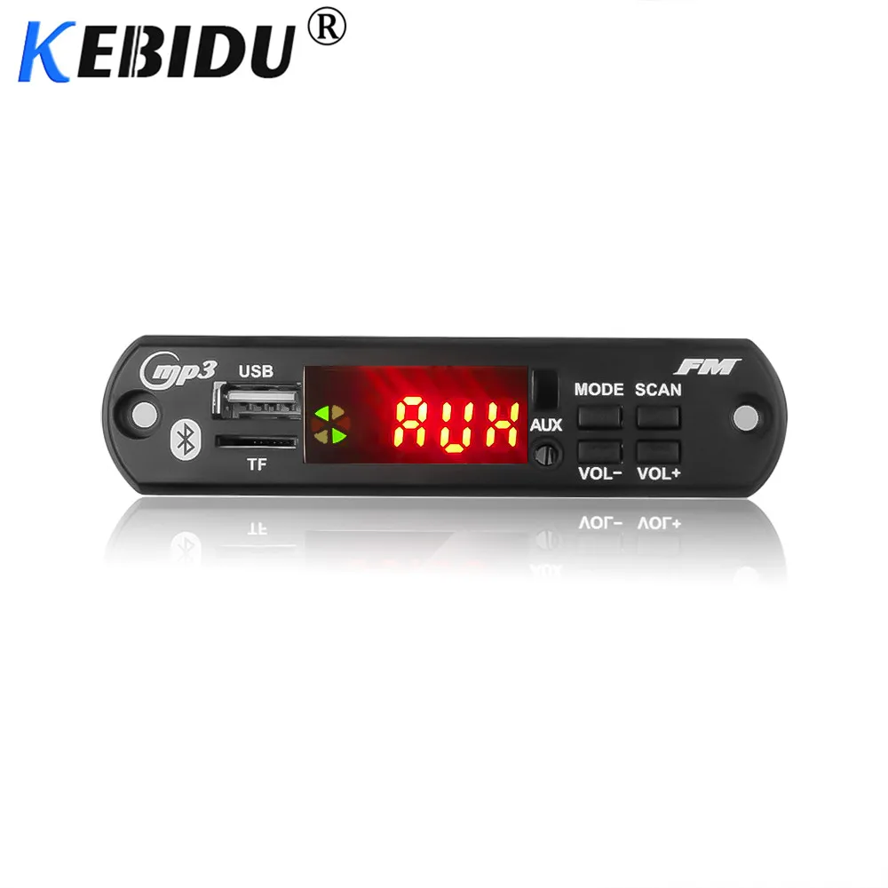 Kebidu 5 в 12 В MP3 декодер WMA автомобильный аудио-USB TF модуль fm-радио беспроводной Bluetooth MP3-плеер цветной экран для автомобиля