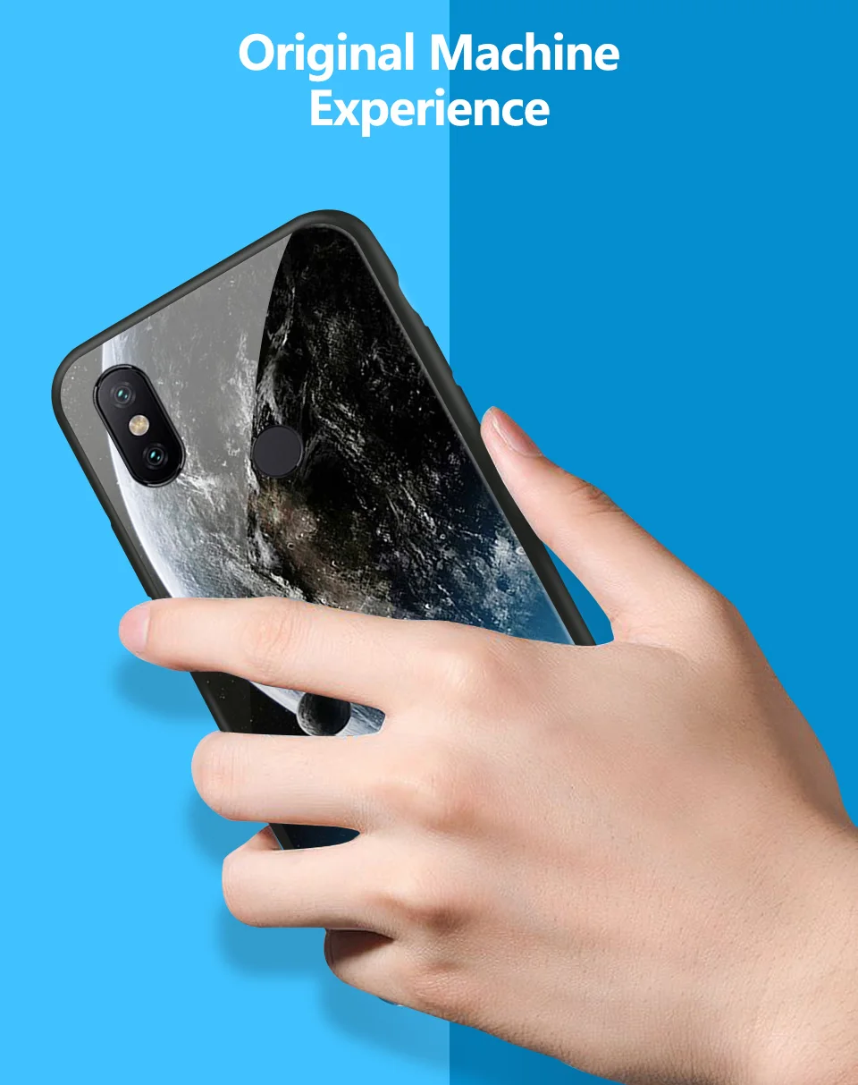 Чехол из закаленного стекла для Xiao mi A1 A2 A2Lite Edge Cover для Xiaomi mi 6 6X для задней крышки, Твердый чехол с полной защитой звездного цвета