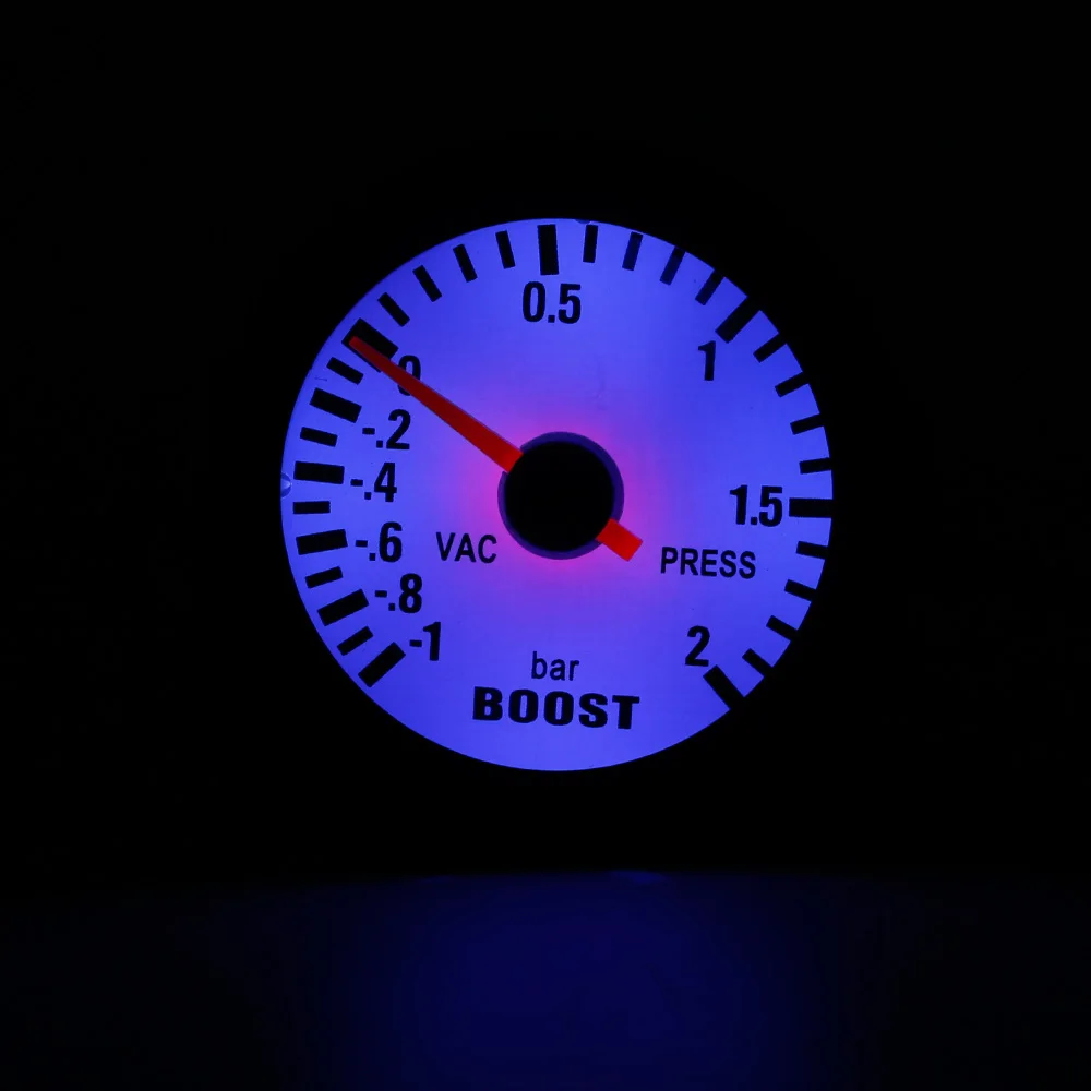 YOMI 2 "УФ фильтр 52 мм с механическим 12V автомобиль Turbo Boost 1 ~ 2Bar черный метр Синий