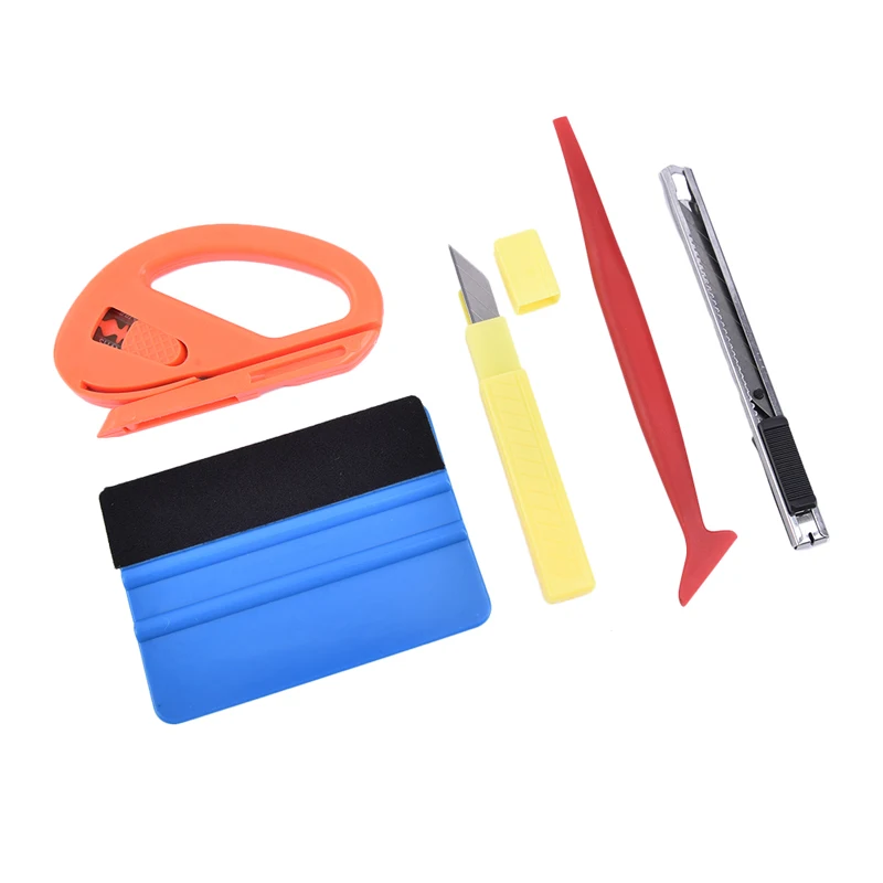 

5pcs/set Car Vinyl Wrap Film Squeegee Scraper Tools Vehicle Sticker Installation