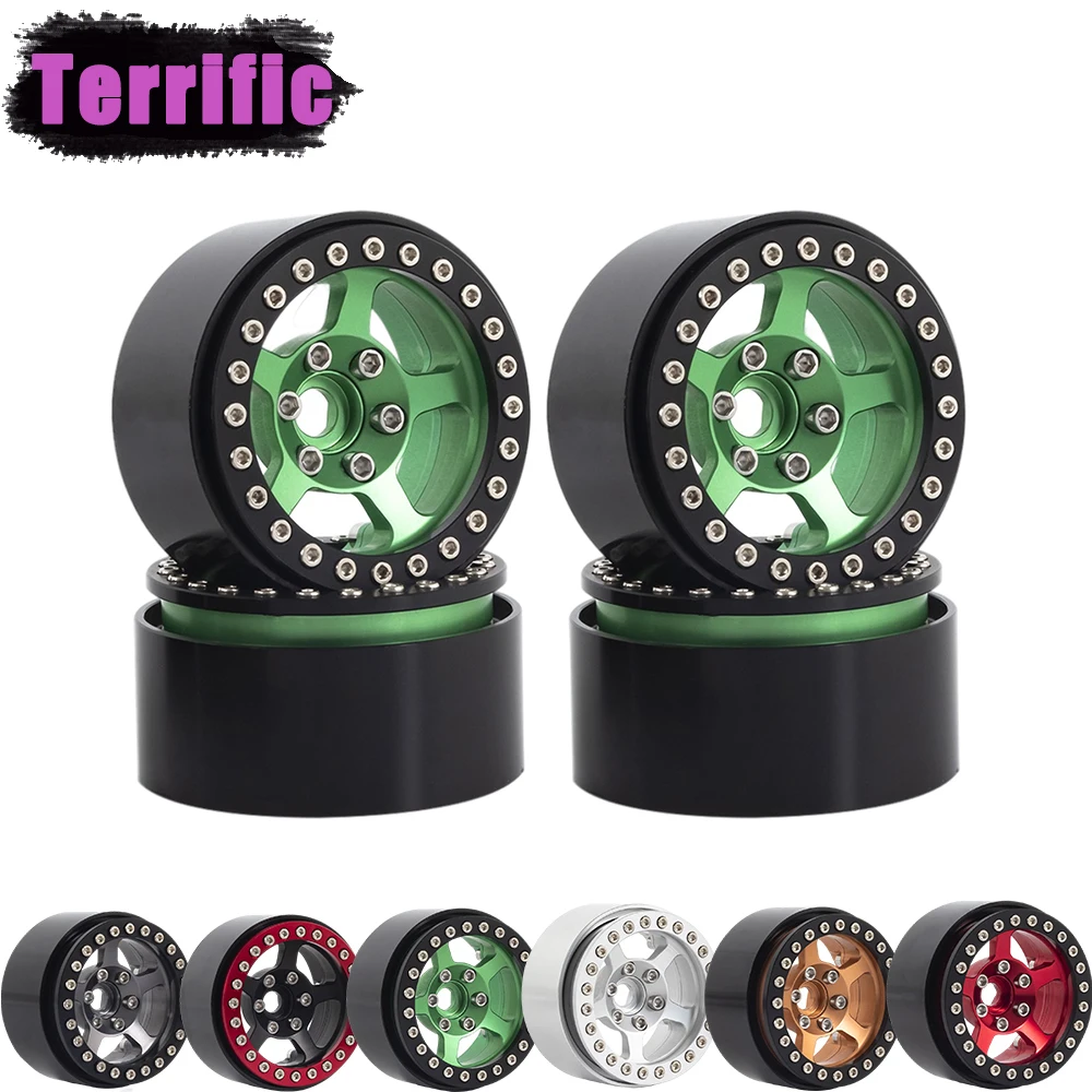 

Колесные диски из алюминиевого сплава 1,9 Beadlock, обод 5 спиц для 1/10 RC Crawler Axial SCX10 SCX10 II 90046 AXI03007 Traxxas TRX4 RedCat