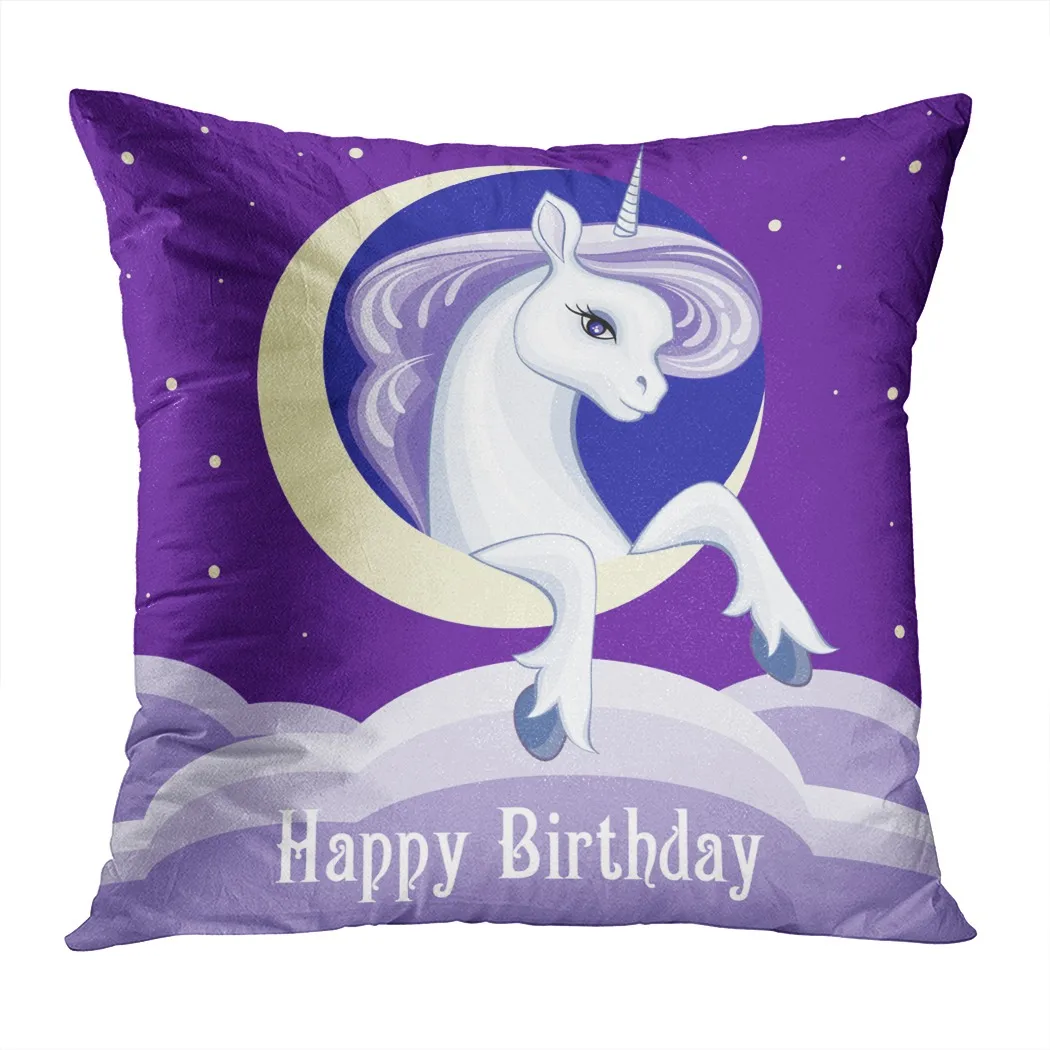 

Birthday Throw Pillow Cushion Cover Birthday Party Cake Gift Soft Velvet Square Cushion Couch Cover Pillowcase For Sofa Chair