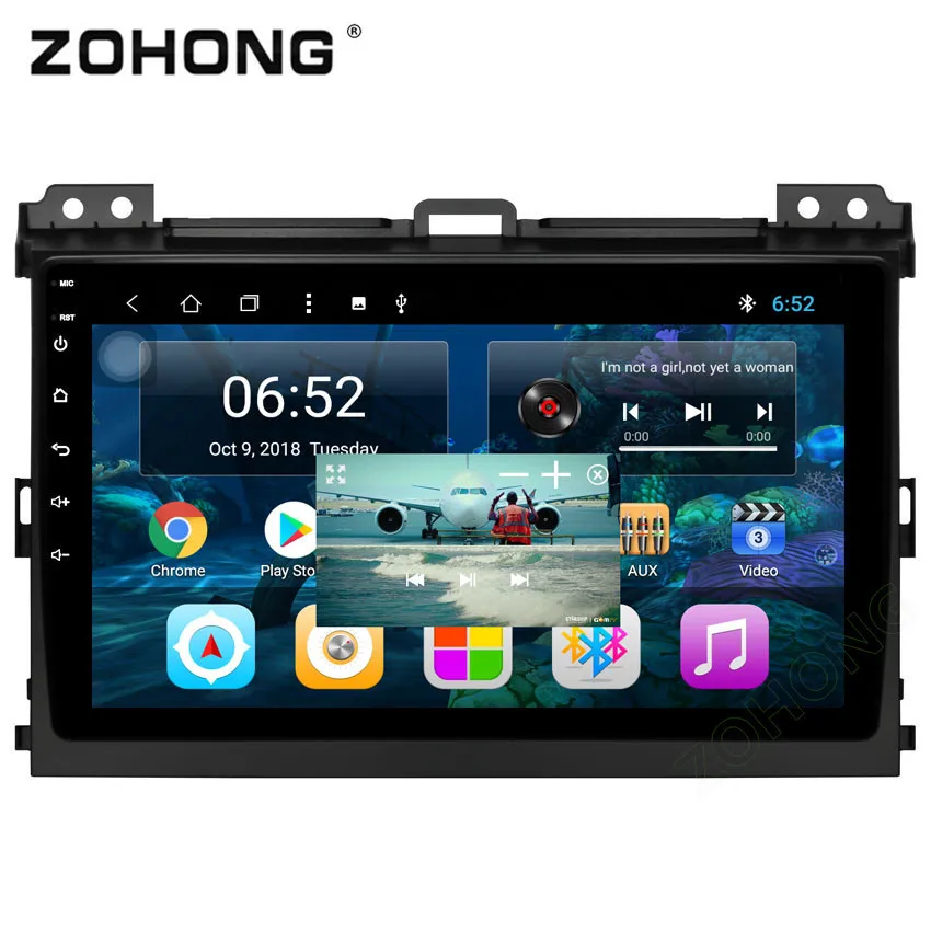 2din Восьмиядерный Android9.0 автомобильный радиоприемник для Toyota Land Cruiser Prado 120 Lexus GX470 мультимедиа авторадио навигация gps DVD плеер