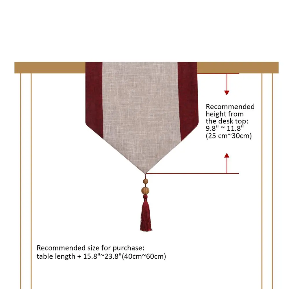 

Hot Selling Christmas Table Runner Cotton Linen with Tassel Decoration Outdoor Pastoral Wedding Party Restaurant Kitchen Home