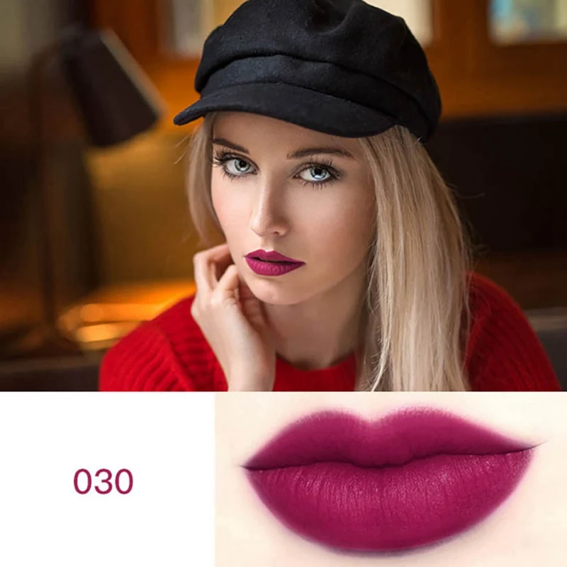 Модная водостойкая губная помада в золотистой тубе с антипригарным покрытием